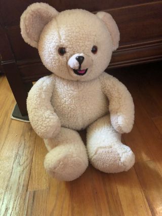 Vtg Russ Berrie Jumbo Snuggle Plush Toy Teddy Bear 1986 Lever Brothers 80s Korea