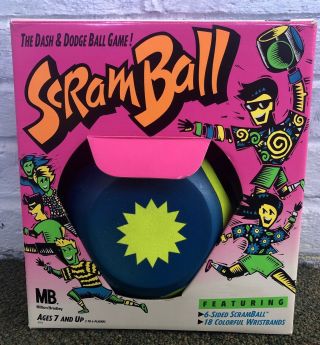 Vintage 1991 Milton Bradley Mb Scram Ball Scramball The Dash & Dodge Ball Game