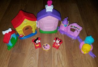 Fisher Price Little People Disney Mickey Minnie Figure House Teacup Playset More