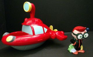 LITTLE EINSTEIN ' S Pat Pat Rocket Bath Tub Toy Adventure Submarine & LEO figure 2