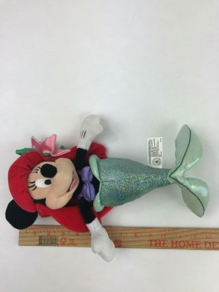 Disney Parks Minnie Mouse Plush Doll ARIEL the Little Mermaid Princess 12 