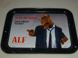 Vintage Metal Tv Tray Alf 1987 Alien Productions Lets Do Lunch How About Yours?