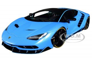 Opened Lamborghini Centenario Pearl Blue W/carbon Top 1/18 By Autoart 79113