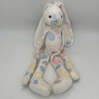 Animal Alley White & Pastel Polka Dot Plush Hanging Bunny Rabbit