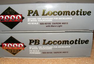 Proto 2000 Ho Scale Pa/pb Set D&rgw Both Powered With Dcc No Sound