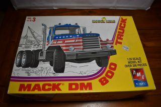 Amt 1/25 Mack Dm 800 Truck Model Kit W/r Model Resin Cab Conversion Exc