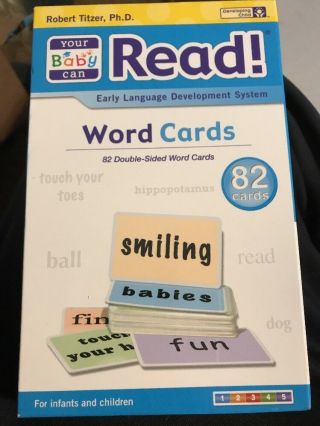 Your Baby Can Read Word Cards 82 Total Double Sided
