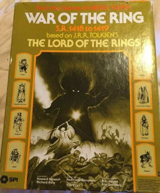 Spi 1977 Middle Earth - The Ring Trilogy - War Of The Ring - Boxed Edition