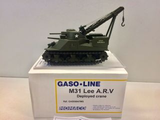 Gaso.  Line Solido Us M31 Lee Arv Recovery Tank Armor Museum Quality Char 1/50