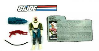 Gi Joe 1989 Dee Jay Battle Force 2000 Figure 100 Complete W/file Card Hasbro