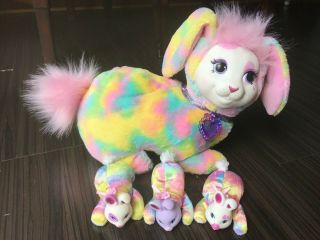 Hasbro Just Play Bunny Surprise " Breezy And Her Babies " Plush Dolls
