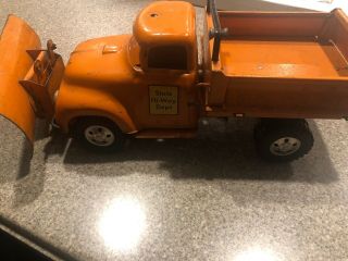Tonka 1956 State Highway Hydraulic Dump Truck With Snow Plow Blade