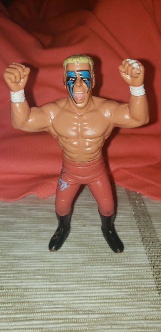 1990 Wcw Galoob Sting Salmon / Orange Pants Uk Exclusive Wrestling Action Figure