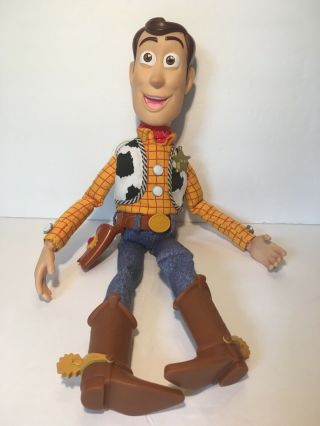 Disney Pixar Toy Story Talking Pull String Woody 15 " Cowboy Doll Thinkway Toys