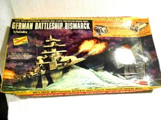 Lindberg German Battleship Bismarck Model Kit - Box - Complete - Unbuilt - Ins
