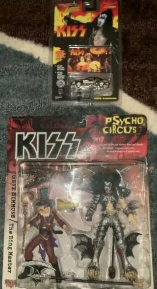 KISS Psycho Circus Figurines (Set Of 4) And KISS Cars (Set Of 4) Never Opened 2