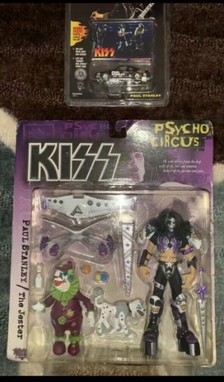 KISS Psycho Circus Figurines (Set Of 4) And KISS Cars (Set Of 4) Never Opened 3