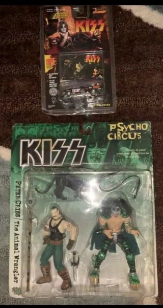 KISS Psycho Circus Figurines (Set Of 4) And KISS Cars (Set Of 4) Never Opened 4