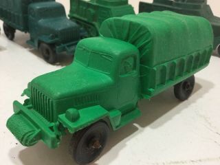 1960s Auburn Rubber Us Army Truck 656 Covered Cargo 6” Dark Green Usa 1:43
