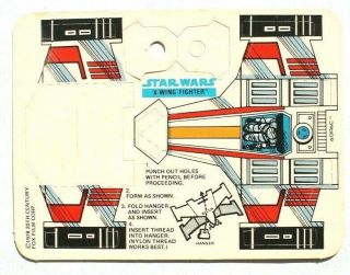 Rare Vtg Star Wars 1978 X - Wing Fighter Paper Airplane Model Kit By Adpac Nos