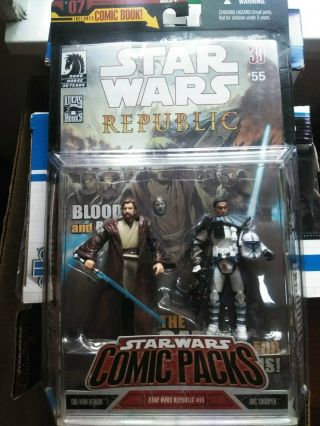 Star Wars Comic Packs Obi - Wan Kenobi & Arc Trooper Action Figures Issue 55 2006