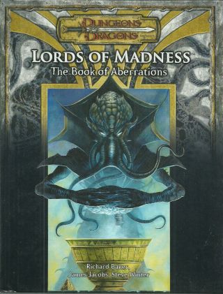Wtc17741 Lords Of Madness: The Book Of Aberrations,  D&d 3.  5,  Wotc,  Vgc