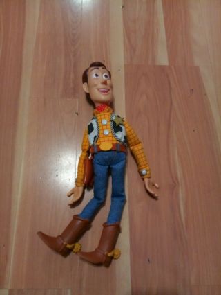 Disney Pixar Toy Story Talking Pull String Woody 15 " Cowboy Doll Thinkway Toys