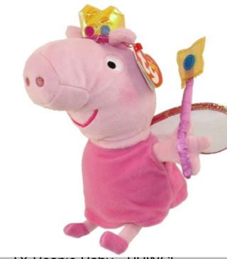 Ty Peppa Pig Princess Stuffed Animal Plush Beanie Babies Doll Toy