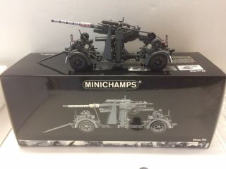 Minichamps Metal German Flak 88mm Cannon Gun Pre Built Anti Tank 1/35