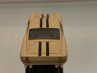Vintage Aurora HO Scale Slot Car,  3 Tan W/ Black Racing Stripes 5