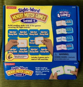 Sight - Word Memory Match Games Level 1
