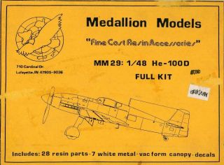 Medallion Models 1:48 He - 100d Fine Cast Resin Model Kit Mm29u