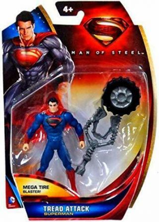 Tread Attack Superman Mattel Man Of Steel 3.  75  Action Figure