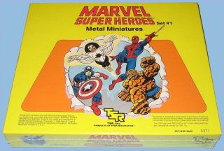Marvel Figures Metal Miniatures - Tsr - Set 1 - 1984 - In A Box