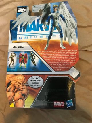 Angel Blue Costume Marvel Universe On Card 3.  75” X - Men Hasbro Archangel X - Force 2