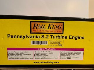 MTH Rail King 30 - 1149 - 1 Pennsylvania Cab 6200 S - 2 Proto - Sound Turbine Engine 4