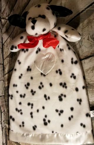 Dakin Damnation Dog Lovie Character Blanket Security Satin Heart Lovey Euc