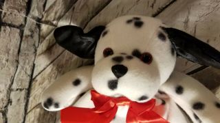 Dakin Damnation Dog Lovie Character Blanket Security Satin Heart Lovey EUC 2