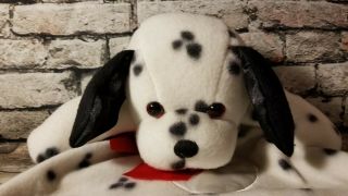 Dakin Damnation Dog Lovie Character Blanket Security Satin Heart Lovey EUC 5