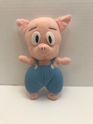 Cute Vtg Ace Novelty 1990 Tiny Toon Adventures Plushed Stuffed Porky Pig