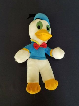 Vintage Knickerbocker Disney 15 " Donald Duck Stuffed Animal Plush Plastic Eyes