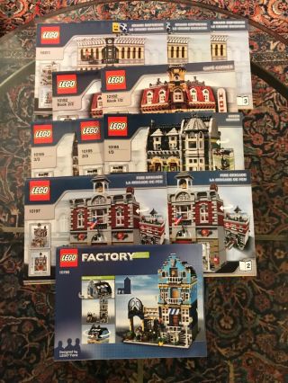 Lego - 5 Different Instruction Manuals Only - Cafe Corner,  Green Grocer And More