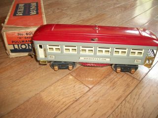 Lionel O Gauge Gray/Red Passenger Car Set 600 & 601 & 602 Exc Cond 3