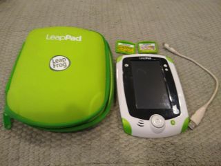 Leap Frog Leappad White /green Case & 2 Games No Stylus 32200