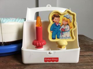 Vintage Fisher Price Fun With Food 2 - In - 1 Musical Cake Set Birthday Wedding 1998 2
