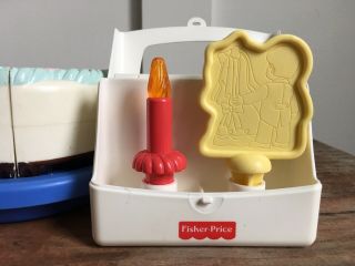 Vintage Fisher Price Fun With Food 2 - In - 1 Musical Cake Set Birthday Wedding 1998 3