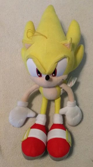 Great Eastern Entertainment Yellow Sonic The Hedgehog Sega Ge Plush 14 "
