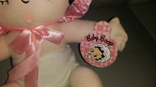 BABY BETTY BOOP SITTING DOWN PINK BONNET DIAPER COLLECTIBLE 15 ' PLUSH VINTAGE 4