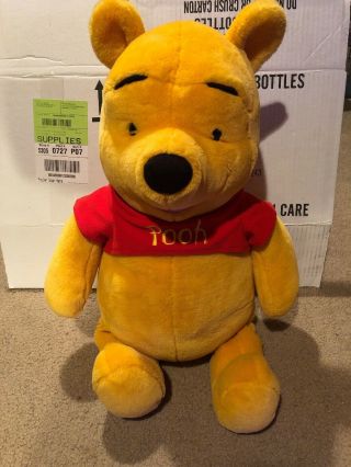 Disney Large I Talk Winnie The Pooh Bear Stuffed Toy Animal Plush Fisher Price