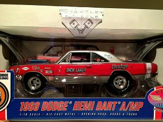 1/18 Scale 1969 Dodge Hemi Dart A/mp - Dick Landy - Red/blue/siver Ext/black Int
